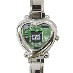 Computer Bios Board Heart Italian Charm Watch by BangZart