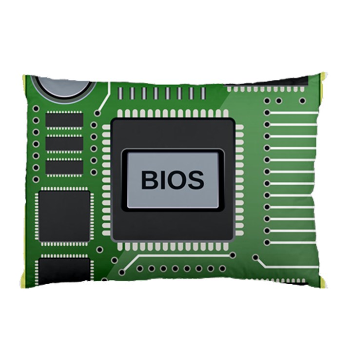 Computer Bios Board Pillow Case