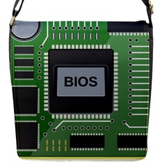 Computer Bios Board Flap Messenger Bag (s) by BangZart