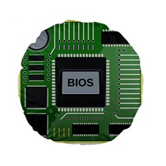 Computer Bios Board Standard 15  Premium Flano Round Cushions by BangZart