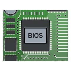 Computer Bios Board Double Sided Flano Blanket (large) 