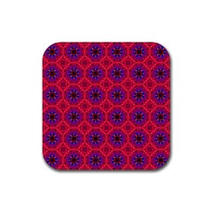 Retro Abstract Boho Unique Rubber Coaster (square)  by BangZart