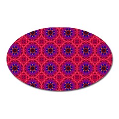 Retro Abstract Boho Unique Oval Magnet by BangZart