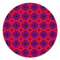 Retro Abstract Boho Unique Magnet 5  (round) by BangZart