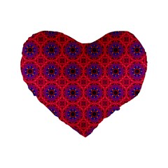 Retro Abstract Boho Unique Standard 16  Premium Flano Heart Shape Cushions by BangZart