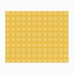 Yellow Pattern Background Texture Small Glasses Cloth by BangZart