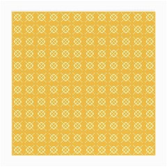 Yellow Pattern Background Texture Medium Glasses Cloth (2-side) by BangZart