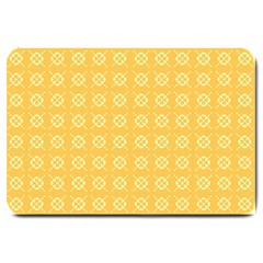 Yellow Pattern Background Texture Large Doormat  by BangZart