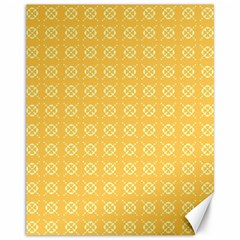 Yellow Pattern Background Texture Canvas 11  X 14   by BangZart