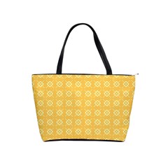 Yellow Pattern Background Texture Shoulder Handbags by BangZart