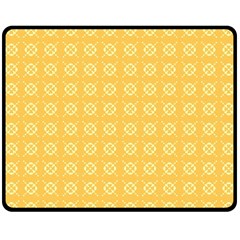 Yellow Pattern Background Texture Double Sided Fleece Blanket (medium)  by BangZart