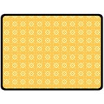 Yellow Pattern Background Texture Double Sided Fleece Blanket (Large)  80 x60  Blanket Front