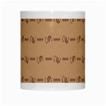 Brown Pattern Background Texture White Mugs Center