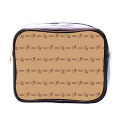 Brown Pattern Background Texture Mini Toiletries Bags by BangZart