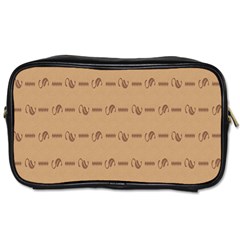 Brown Pattern Background Texture Toiletries Bags 2-side by BangZart