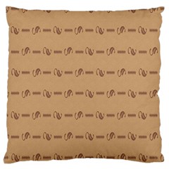 Brown Pattern Background Texture Large Cushion Case (one Side) by BangZart