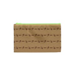 Brown Pattern Background Texture Cosmetic Bag (xs) by BangZart