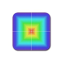 Square Rainbow Pattern Box Rubber Coaster (square)  by BangZart