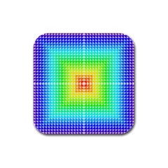 Square Rainbow Pattern Box Rubber Square Coaster (4 Pack)  by BangZart