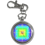 Square Rainbow Pattern Box Key Chain Watches Front