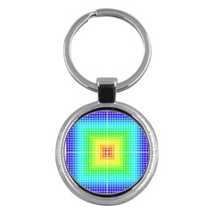 Square Rainbow Pattern Box Key Chains (round)  by BangZart