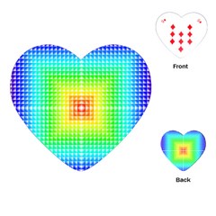 Square Rainbow Pattern Box Playing Cards (heart)  by BangZart