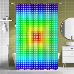 Square Rainbow Pattern Box Shower Curtain 48  X 72  (small)  by BangZart