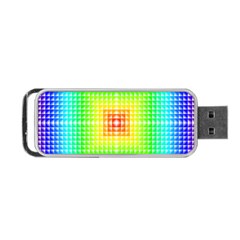 Square Rainbow Pattern Box Portable Usb Flash (two Sides) by BangZart