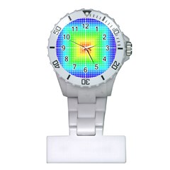 Square Rainbow Pattern Box Plastic Nurses Watch by BangZart