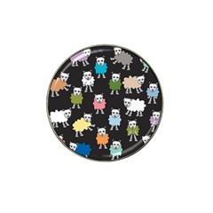 Sheep Cartoon Colorful Black Pink Hat Clip Ball Marker by BangZart