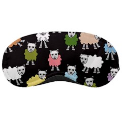 Sheep Cartoon Colorful Black Pink Sleeping Masks by BangZart