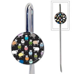 Sheep Cartoon Colorful Black Pink Book Mark by BangZart