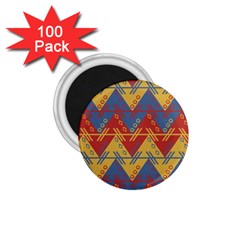 Aztec South American Pattern Zig 1 75  Magnets (100 Pack)  by BangZart