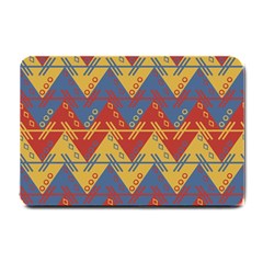 Aztec South American Pattern Zig Small Doormat  by BangZart