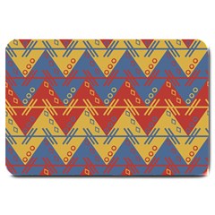 Aztec South American Pattern Zig Large Doormat  by BangZart