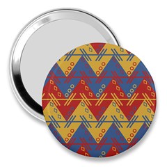 Aztec South American Pattern Zig 3  Handbag Mirrors by BangZart