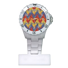 Aztec South American Pattern Zig Plastic Nurses Watch by BangZart