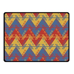 Aztec South American Pattern Zig Double Sided Fleece Blanket (small)  by BangZart