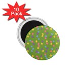 Balloon Grass Party Green Purple 1.75  Magnets (10 pack)  Front