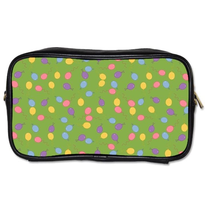 Balloon Grass Party Green Purple Toiletries Bags