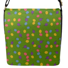 Balloon Grass Party Green Purple Flap Messenger Bag (s) by BangZart