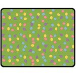 Balloon Grass Party Green Purple Double Sided Fleece Blanket (Medium)  58.8 x47.4  Blanket Front