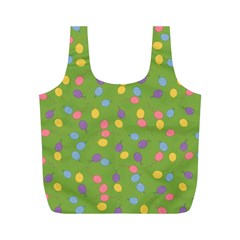 Balloon Grass Party Green Purple Full Print Recycle Bags (m)  by BangZart