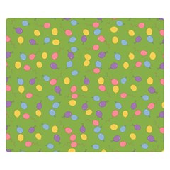 Balloon Grass Party Green Purple Double Sided Flano Blanket (small)  by BangZart