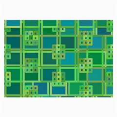 Green Abstract Geometric Large Glasses Cloth by BangZart