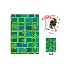 Green Abstract Geometric Playing Cards (mini)  by BangZart