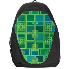 Green Abstract Geometric Backpack Bag by BangZart