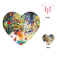 Multicolor Anime Colors Colorful Playing Cards (heart)  by BangZart