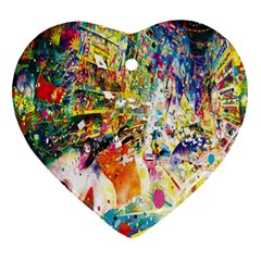 Multicolor Anime Colors Colorful Heart Ornament (two Sides) by BangZart