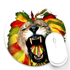 Reggae Lion Round Mousepads by BangZart